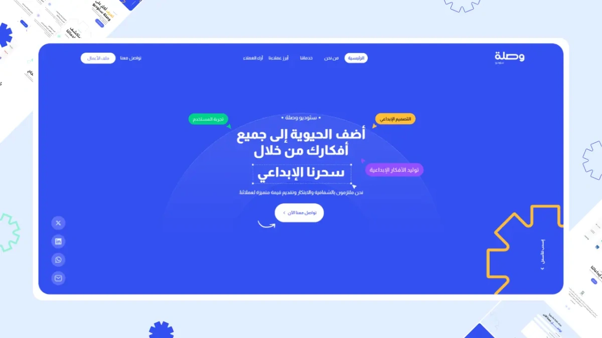 مرجع بصري في مواقع الشركات، المواقع على لمحة