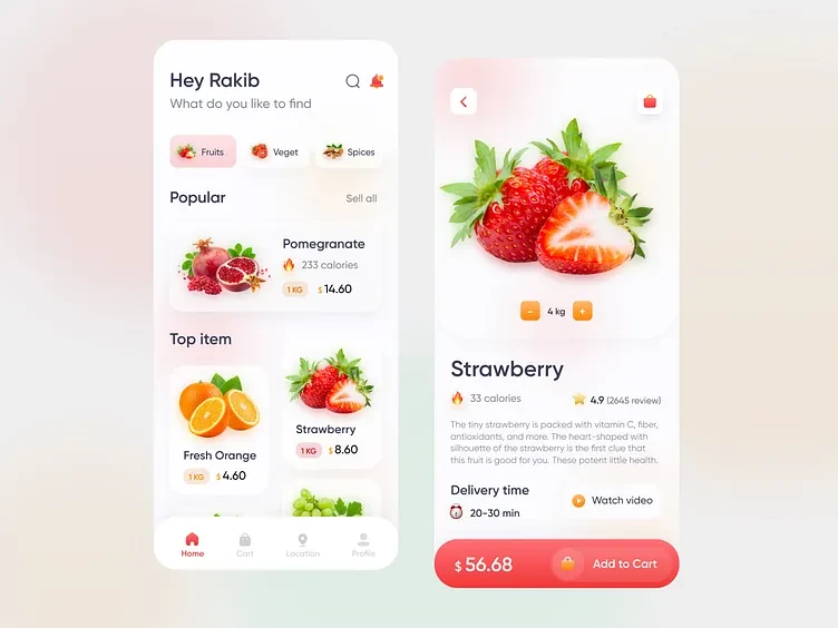 تطبيقات التوصيل — تصميم #1118