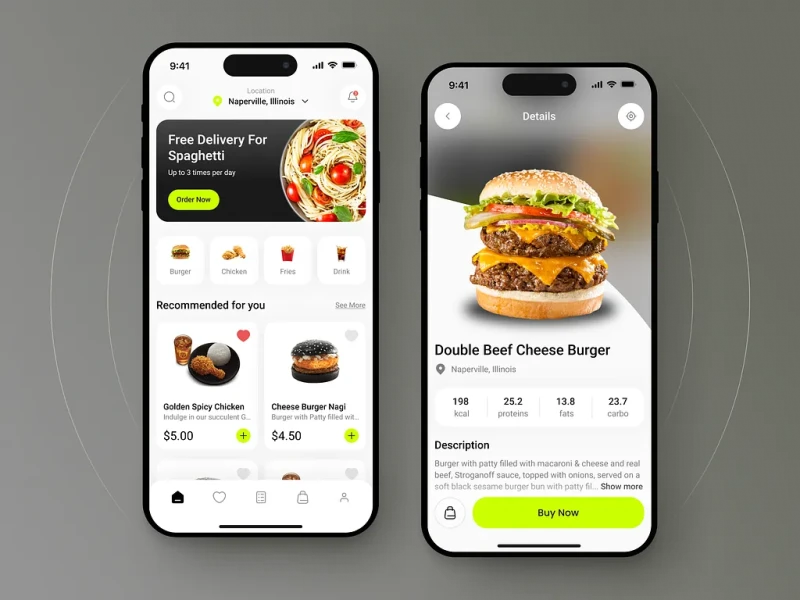 تطبيقات التوصيل — تصميم #1125