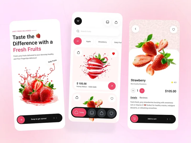 تطبيقات الطعام والمطاعم — تصميم #1278