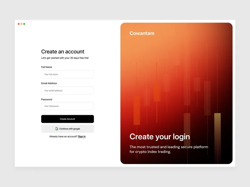 تسجيل الدخول والإشتراك — تصميم #2424