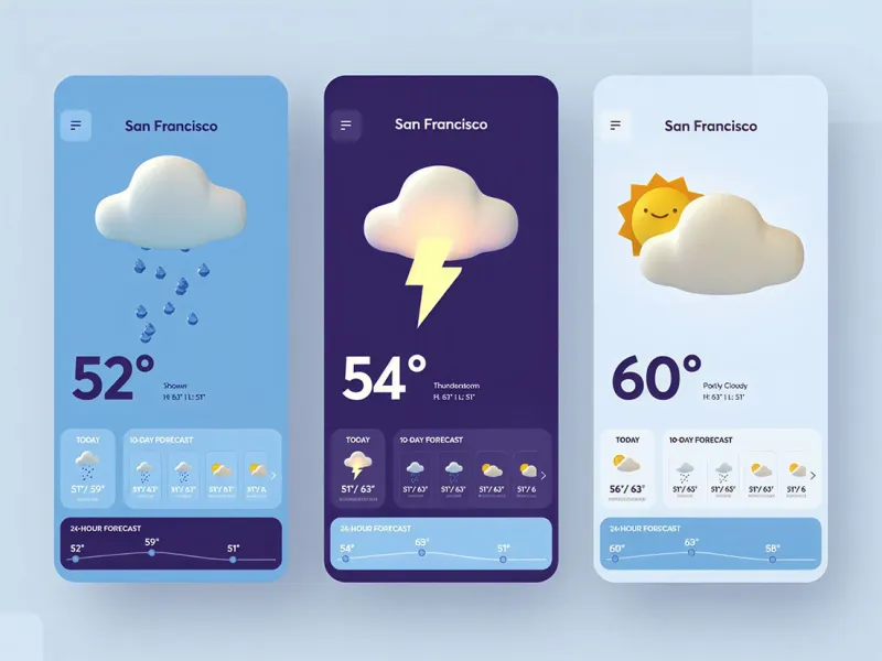 تطبيقات الطقس والأخبار — تصميم #2567