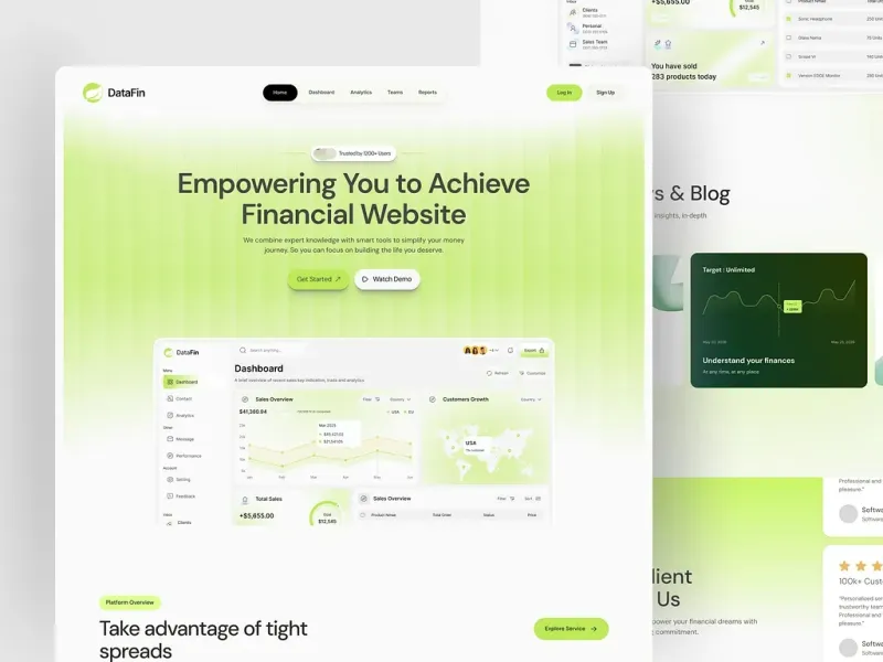 المواقع المالية والبنوك — تصميم #3229