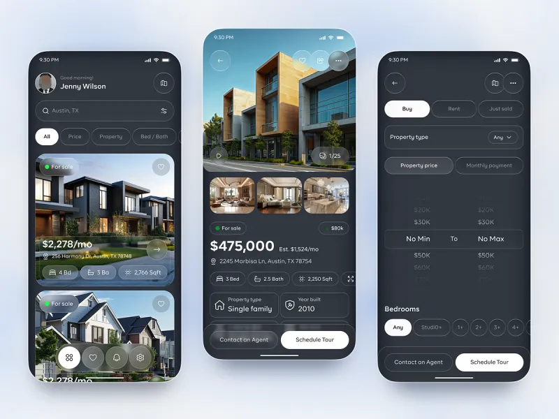 تطبيقات العقارات — تصميم #4081