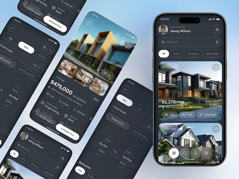 تطبيقات العقارات — تصميم #4082