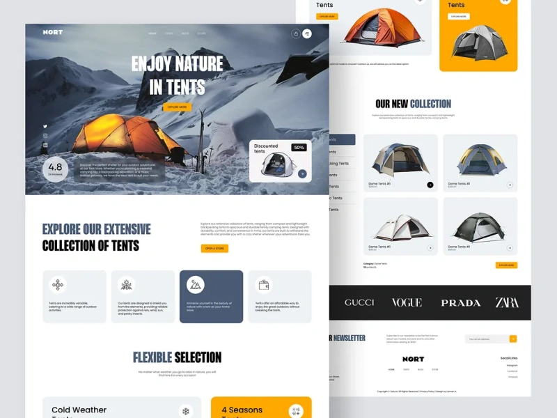 المتاجر الإلكترونية — تصميم #185