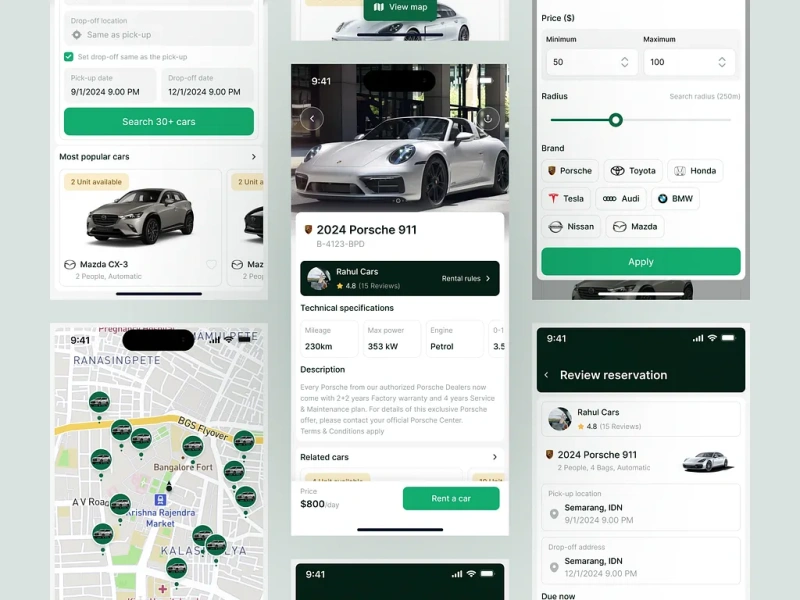 تطبيقات السفر والمواصلات — تصميم #287